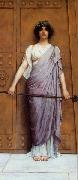 John William Godward At the Gate of the Temple Germany oil painting artist